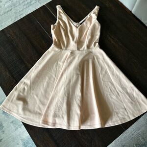 Lulu’s Elegant Nude Sleeveless Dress